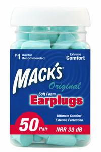 Mack's Original Soft Foam Ear Plugs (NRR 33) (Bottle of 50 Pairs)