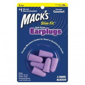 Mack's Slim Fit Smaller Soft Foam Ear Plugs (NRR 29) (3 Pairs) Mack's Slim Fit Smaller Soft Foam Ear Plugs (NRR 29) (3 Pairs)