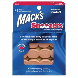 Mack's Snoozers Beige Moldable Silicone Putty Ear Plugs (NRR 22) (Pack of 6 Pairs) Mack's Snoozers Beige Moldable Silicone Putty Ear Plugs (NRR 22) (Pack of 6 Pairs)
