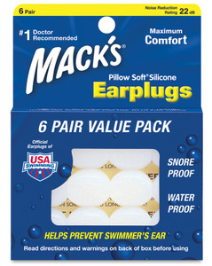 Mack's Pillow Soft White Silicone Moldable Earplugs (NRR 22) (Pack of 6 Pairs) Mack's Pillow Soft White Silicone Moldable Earplugs (NRR 22) (Pack of 6 Pairs)