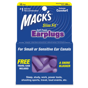 Mack's Slim Fit Smaller Soft Foam Ear Plugs (NRR 29) (10 Pairs) Mack's Slim Fit Smaller Soft Foam Ear Plugs (NRR 29) (10 Pairs)