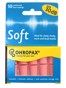 Ohropax Soft Foam Ear Plugs (NRR 30) (5 Pairs w/Carry Case) Ohropax Soft Foam Ear Plugs (NRR 30) (5 Pairs w/Carry Case)