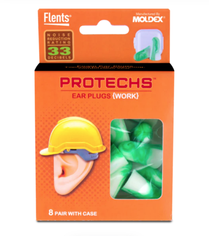Flent's ProTechs Ear Plugs for Work (8 PR) NRR 33