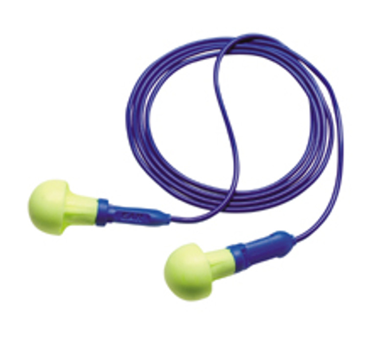E-A-R Push-Ins No-Roll Foam Ear Plugs Corded (NRR 28) (Case of 400 Pairs)
