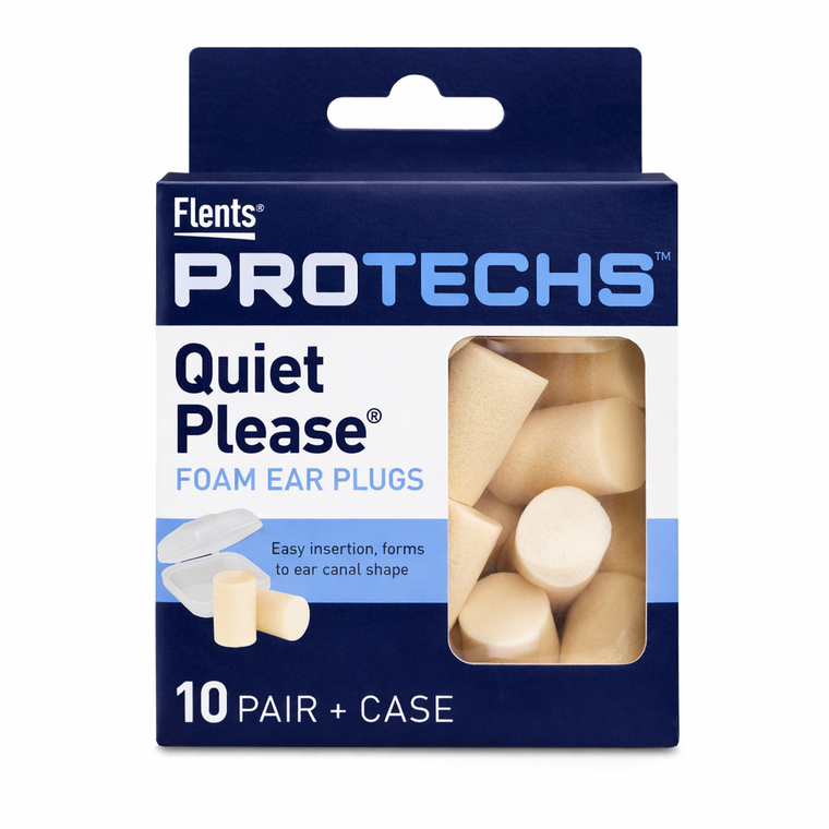 Flents ProTechs Quiet! Please UF Foam Ear Plugs (NRR 29) (10 Pairs)