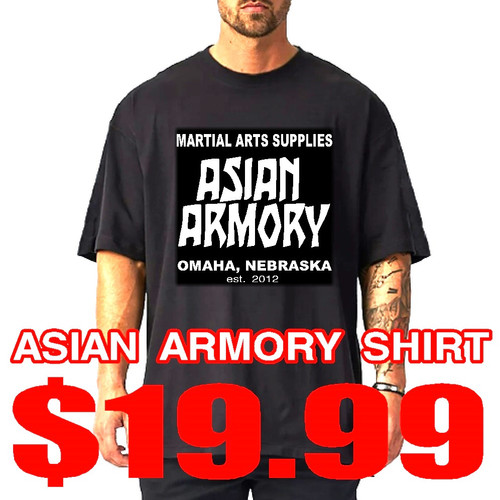 Asian Armory black shirt.
