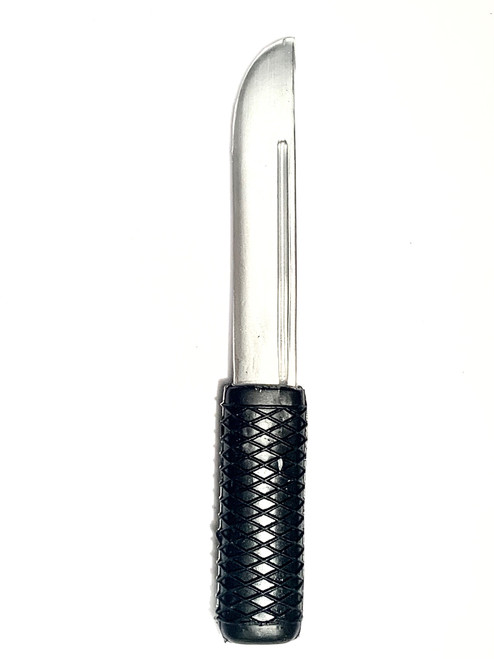 9" long flexible rubber knife.