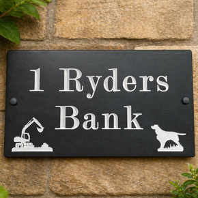 Slate House Sign with Image