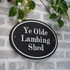 Oval, White paint, Border, Mixed Case, Traditional Font