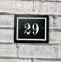 13cm x 10cm, Traditional Font, White