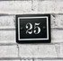 13cm x 10cm, Traditional Font, White