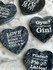 Marble Heart Coaster with saying