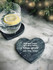 Marble Heart Coaster with saying