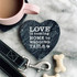 Marble Heart Coaster with saying