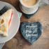 Marble Heart Coaster with saying