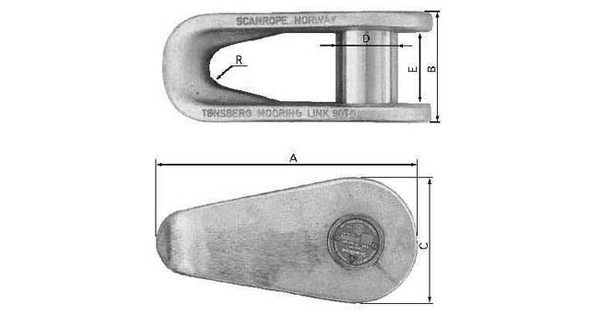 IMPA 211152 TONSBERG MOORING LINK 120T   with certificate