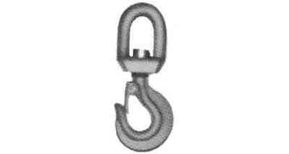 IMPA 231253 CARGO HOOK WITH SWIVEL EYE STEEL WITH LATCH 2,0 ton