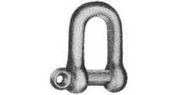 IMPA 230341 SCREW PIN D-SHACKLE 6x6x12mm  ZINC PLATED