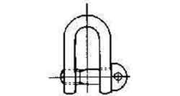 IMPA 230157 CHAIN SHACKLE SCREW PIN 19x22x30mm - 2 ton + cert.