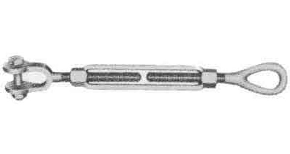 IMPA 230661 TURNBUCKLE (SPEC.FF-T-791B) GALV. 3/8"x6"    EYE-JAW