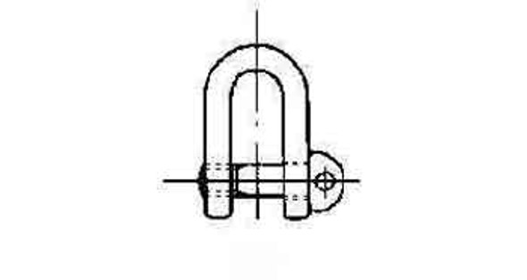 IMPA 230171 SCREW PIN D-SHACKLE 10x10x20mm ZINC PLATED