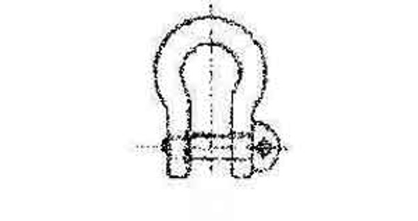 IMPA 230278 SCREW PIN BOW SHACKLE 22x22x44mm ZINC PLATED
