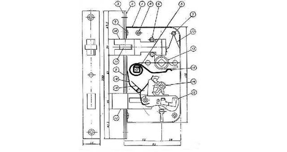 IMPA 490361 LEVER HUB SPRING No.16 for mortise lock OHS-2410