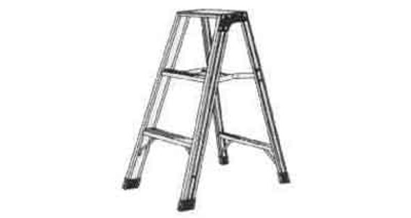 IMPA 617131 STEP LADDER WITH 8 STEPS ALUMINIUM Length 2,40 mtrs