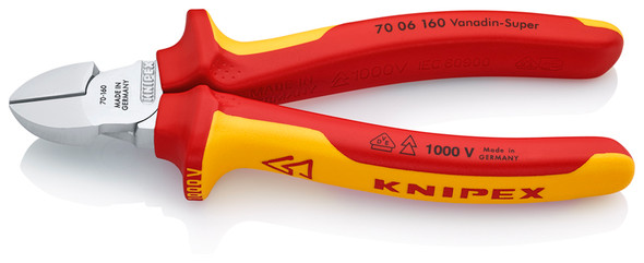 IMPA 611728 VDE-PLIER DIAGONAL CUTTING 180mm (1000 Volt)  KNIPEX