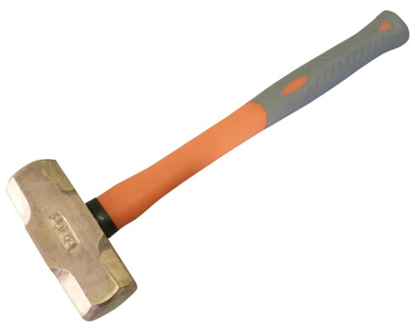IMPA 615744 HAMMER DOUBLE FACE 3000gr. WITH HANDLE BRASS NON-SPARK