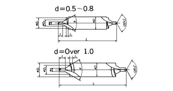 IMPA 630562 CENTRE DRILL HSS-60 degrees WITH COLLAR 1,6 x 5,0mm