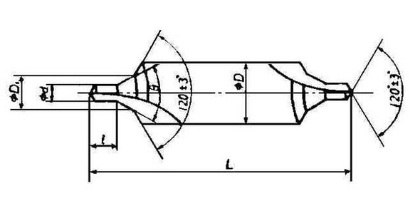 IMPA 630531 CENTRE DRILL 60+120 degrees HSS  1,0 x 4,0mm