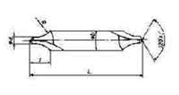 IMPA 630592 CENTRE DRILL HSS-60 degrees WITH RADIUS 1,6 x 4,0mm