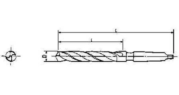 IMPA 630305 TWIST DRILL HSS 12,0mm MORSE TAPER SHANK-No.1