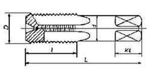 IMPA 631451 HAND TAPS set of 2 pcs HSS BSP 1/16" x 28