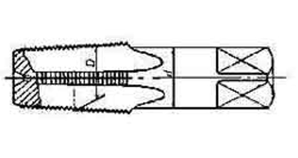 IMPA 631527 HAND TAP High Speed Steel BSPT  1/8" x 28