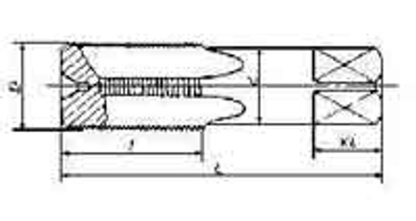 IMPA 631577 HAND TAP High Speed Steel BSPT  1/8" x 28