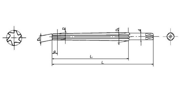 IMPA 630808 TAPER PIN REAMER 2,9-4,06mm straight flute   DIN 9-A