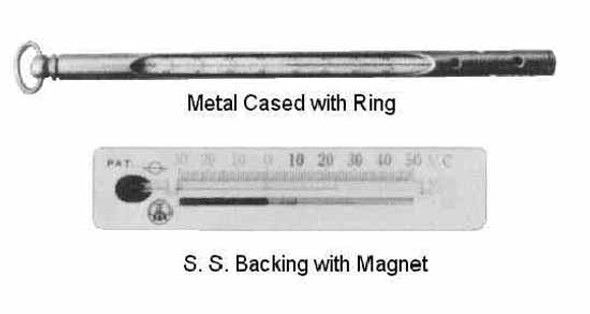 IMPA 651716 BRIDGE THERMOMETER CHROME CASE -30/+100 C/F