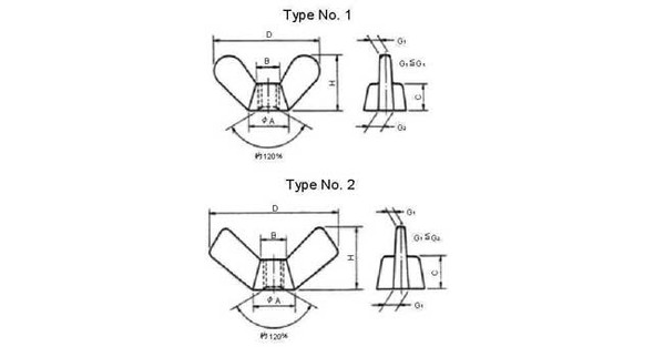 IMPA 693001 WING NUT M8 BRASS