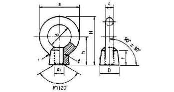 IMPA 693402 EYE NUT M10 DIN 582-STEEL ZINC PLATED