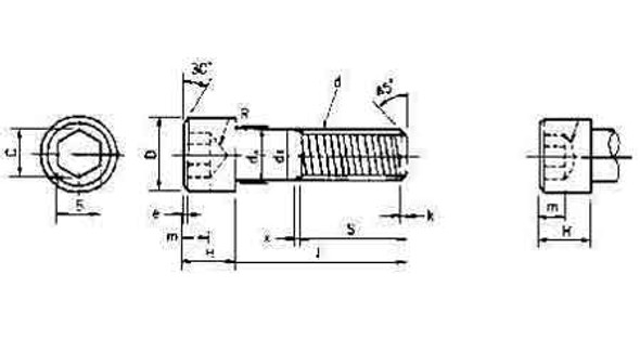 IMPA 690501 HEX.SOCKET HEAD CAP SCREW M3x12  DIN 912-STEEL 8.8