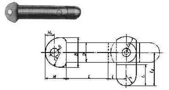 IMPA 696801 TOGGLE PIN BRASS Diam. 6mm x Length 20mm