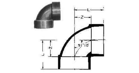 IMPA 732812 ELBOW 90degr PVC 40mm FOR DRAIN