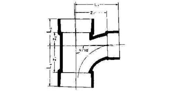 IMPA 732902 REDUCING TEE 90degr PVC 50x32x50mm  FOR DRAIN