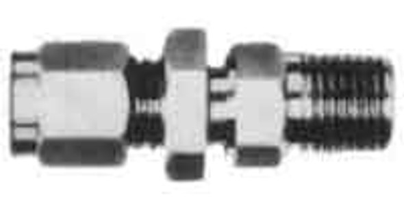 IMPA 734344 BULKHEAD MALE CONNECTOR STAINLESS 10mm x BSP 1/4"