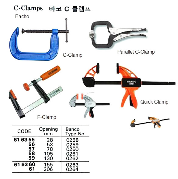 IMPA 616359 SCREW CLAMP C-TYPE 150mm        OHMEGA