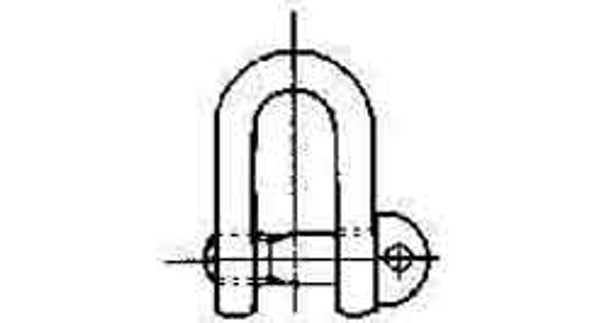 IMPA 230166 CHAIN SHACKLE SCREW PIN 38x45x60mm - 8 ton + cert.