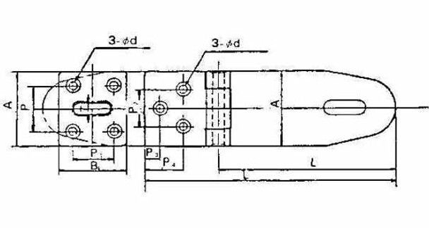 IMPA 490520 HASP & STAPLE 120x26mm STEEL ZINC PLATED