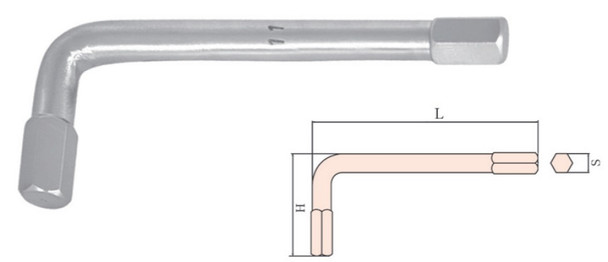 IMPA 616805 WRENCH ALLEN HEXAGON-METRIC 4mm  STAINLESS STEEL